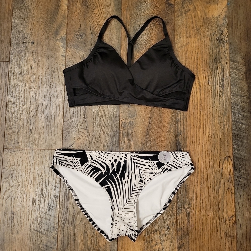 VS PINK GYM TO SWIM MINI BIKINI BOTTOMS & WRAP TOP•NWT•L - Picture 2 of 13